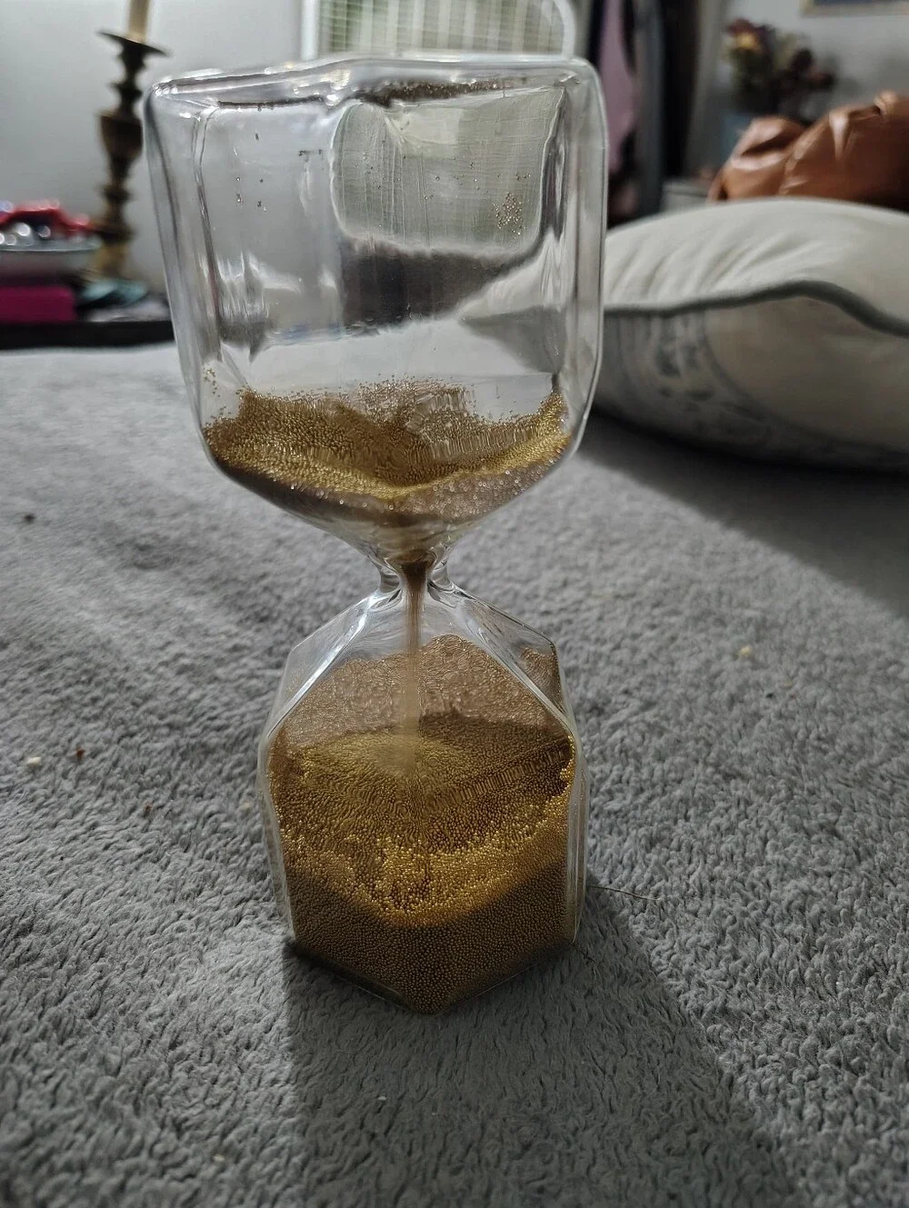 IKEA Gold Sand Hourglass Decorative Timer - Home Accents 1 Minute Timer